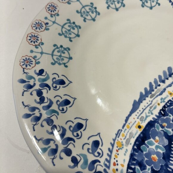 Studio Stoneware Art Dinner Plate set4 Moroccan India Geometric Paisley colorful - Picture 6 of 7